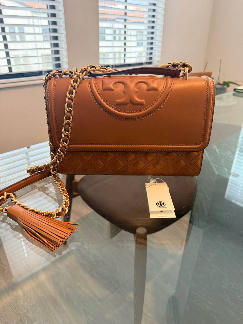 Tory Burch Fleming Convertible Shoulder Bag - Kobicha Leather - (brown)